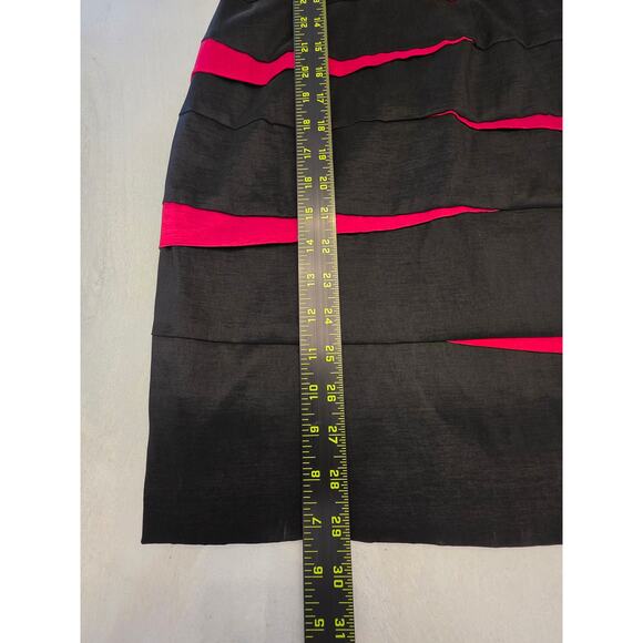 Betsy & Adam Women's Formal Dress SZ 6 Red Black Goth Vampire - Picture 7 of 7